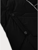 Černá dámská zimní plus size bunda s kapucí model 21248343 - S'WEST