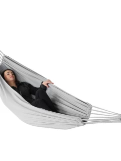 ZAHRADNÍ HOUPACÍ SÍŤ PRO 1 OSOBU 200X100CM S KRYTEM ŠEDÁ 1065434