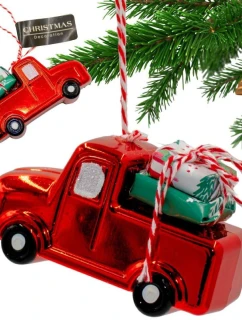 ZÁVĚSNÁ DEKORACE AUTO ČERVENÁ