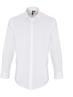 PR 244 Popelínová elastická košile s dl. rukávem model 22477569 white - Premier PR 244 Popelínová elastická košile s dl. rukávem model 22477569 white - Premier