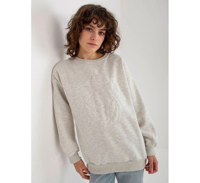 Mikina EM BL 617 model 17903537 světle šedá - FPrice Mikina EM BL 617 model 17903537 světle šedá - FPrice