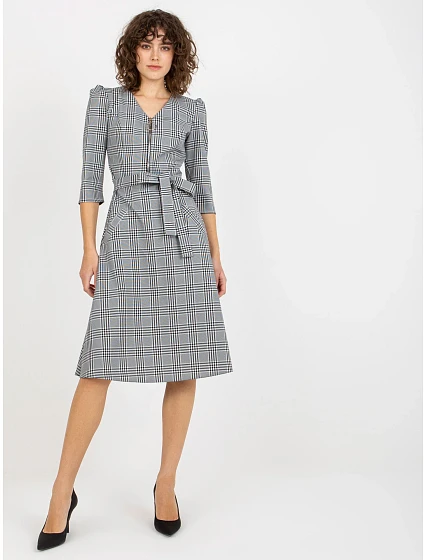 Sukienka LK SK model 21110905 biało czarny - FPrice