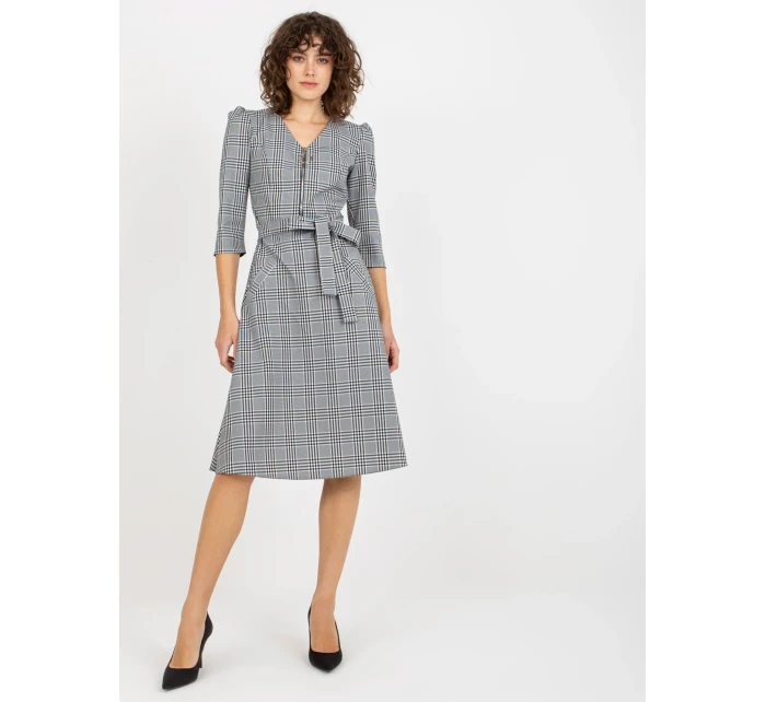 Sukienka LK SK model 21110905 biało czarny - FPrice
