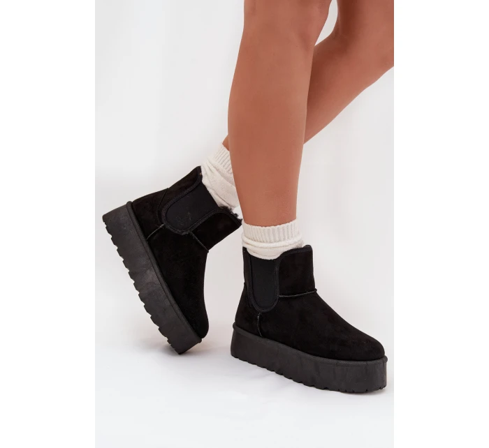 Dámské sněhule s elastickou vsadkou Kiora – černé