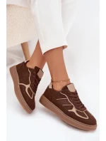 Nízké dámské tenisky Brenelle – hnědé