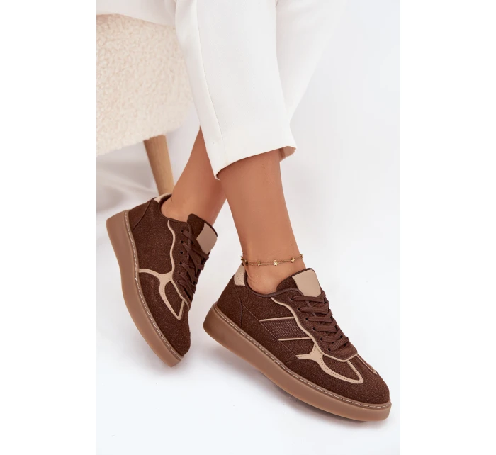 Nízké dámské tenisky Brenelle – hnědé