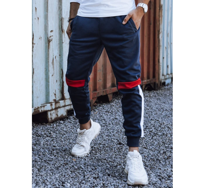 Pánské tepláky se stahovací šňůrkou tmavě modré UX4450 Pánské tepláky se stahovací šňůrkou tmavě modré UX4450