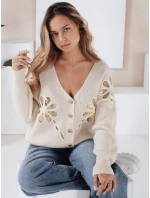 Dámský svetr ecru Dstreet model 21990966 - FashionStreet