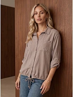 Koszula damska z regulowanym dołem fango FashionStreet DY0507 Koszula damska z regulowanym dołem fango FashionStreet DY0507