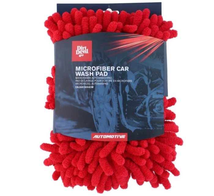 ŽINYLKOVÁ PRAČKA Z MIKROVLÁKNA 18X4X24CM DIRT DEVIL ČERVENÁ