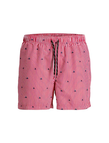 Jack&Jones pánské plavky JWHARUBA SWIM PRINTS SHORTS 12206537 TRUE RED STRIPES Jack&Jones pánské plavky JWHARUBA SWIM PRINTS SHORTS 12206537 TRUE RED STRIPES