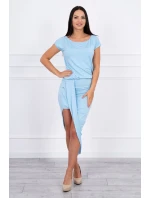 Asymetrické modré šaty Asymetrické modré šaty