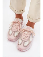 Dámské tenisky z eko kůže růžové model 22039836 - Boto