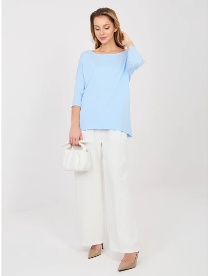 Bluzka RV BZ model 22013750 jasny niebieski - FPrice Bluzka RV BZ model 22013750 jasny niebieski - FPrice