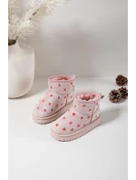 Dětské sněhule s jahůdkami Gracina – růžové Dětské sněhule s jahůdkami Gracina – růžové