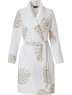 Dámský župan 70231-146-0 béžová-potisk - Pastunette