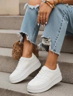 Dámské bílé tenisky FashionStreet ZY1376