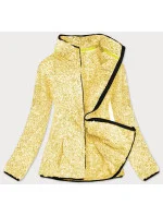 Žlutá melanžová plyšová dámská mikina model 17691540 - J.STYLE