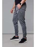 Pánské teplákové kalhoty v grafitové barvě se stahovacími lemy model 18345029 - J.STYLE