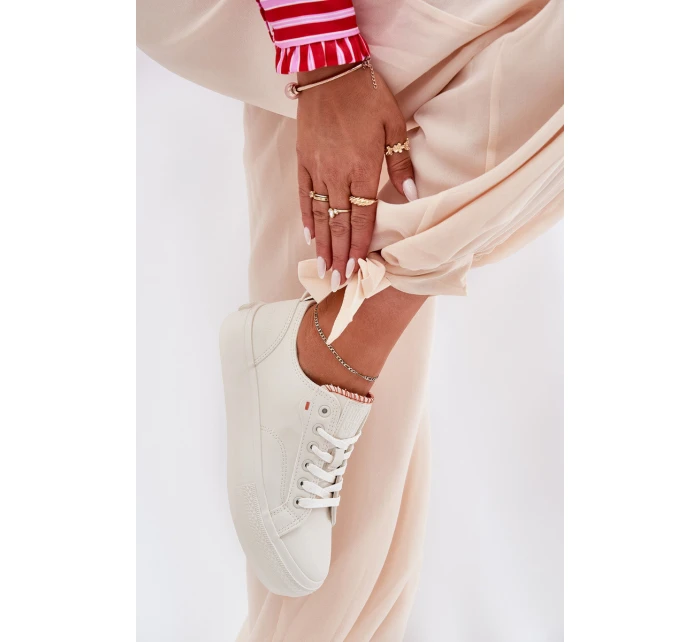 Dámské Tenisky Z Eko Kůže Big Star RR274A297 Světle Béžové Dámské Tenisky Z Eko Kůže Big Star RR274A297 Světle Béžové