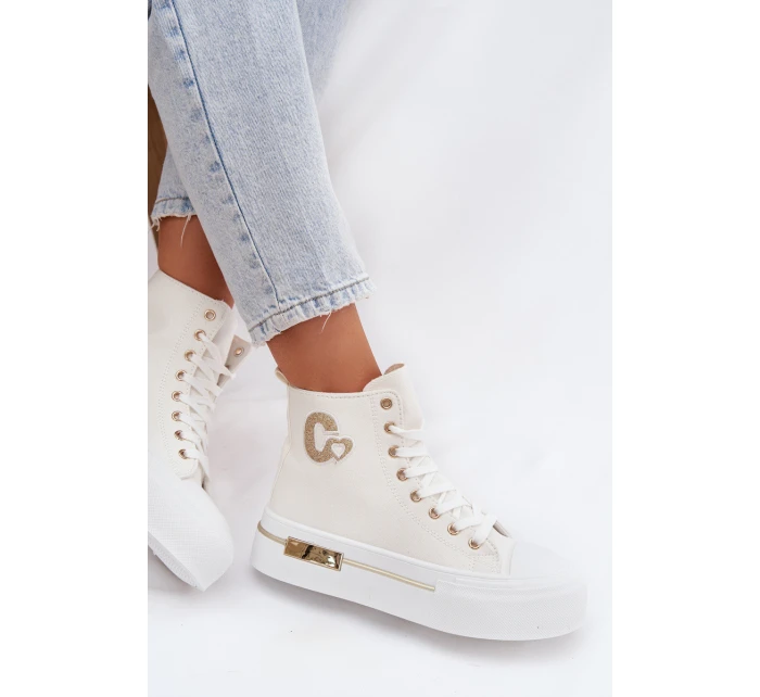 Dámské tenisky na platformě Bílé model 21919405 - Boto Dámské tenisky na platformě Bílé model 21919405 - Boto