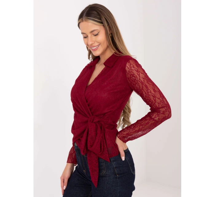 Bluzka MI BZ model 21786327 bordowy - FPrice Bluzka MI BZ model 21786327 bordowy - FPrice