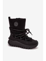 Dámské kožené sněhule na platformě Lee Cooper – černé Dámské kožené sněhule na platformě Lee Cooper – černé