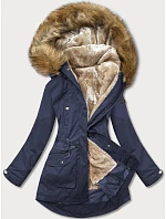 Dámská zimní bunda navy-beige (m-21356)
