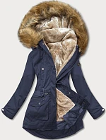 Dámská zimní bunda navy-beige (m-21356)