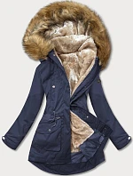 Dámská zimní bunda navy-beige (m-21356)