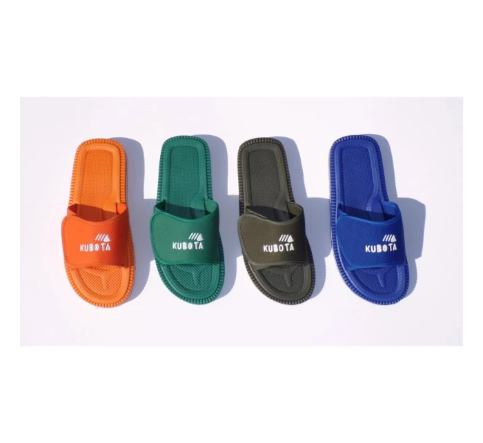 Žabky Kubota na suchý zip v khaki barvě K0000-100-005-19-1