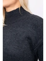 Poloviční svetr s rolákem grafitový
