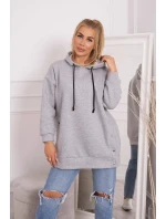 Zateplená mikina se zapínáním na druky šedá