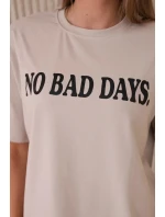 Bavlněná halenka No Bad Days béžový Bavlněná halenka No Bad Days béžový
