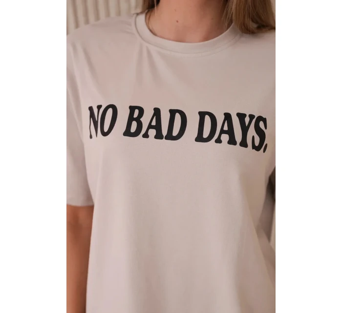 Bavlněná halenka No Bad Days béžový Bavlněná halenka No Bad Days béžový