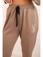 Dámský komplet s viskózou a ozdobami a elastickými kalhotami fango