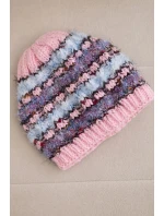 Dámská zimní vlněná čepice s ozdobnými krystalky K399 černá