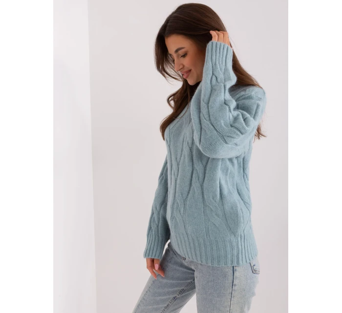 Jumper AT SW 0146.10P tmavě mátový Jumper AT SW 0146.10P tmavě mátový