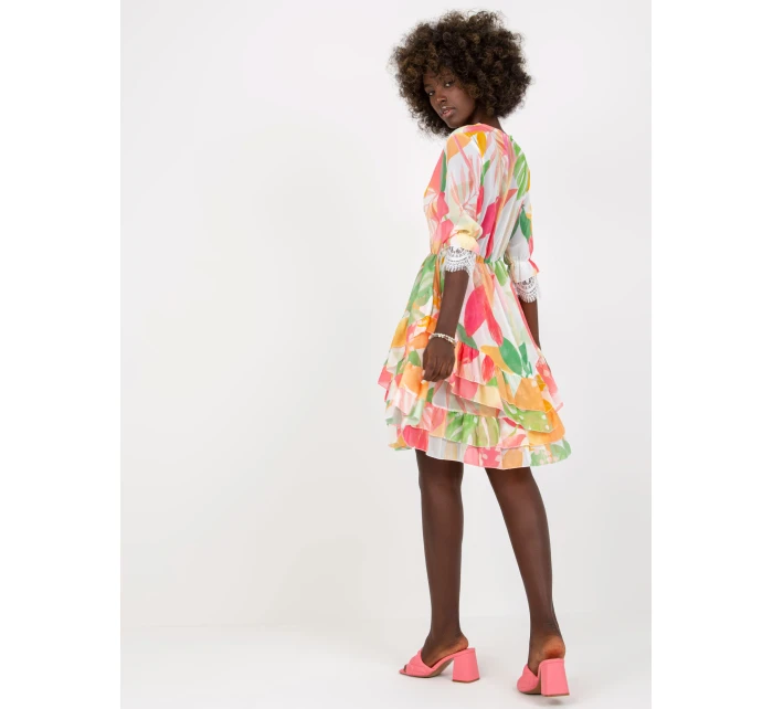 Šaty DHJ SK 0997 1.33X bílé a růžové