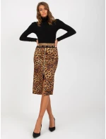 Sukně VI SD model 17856964 černá a béžová - FPrice Sukně VI SD model 17856964 černá a béžová - FPrice