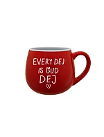 EVERY DEJ IS GUD DEJ - červený keramický hrníček 300 ml