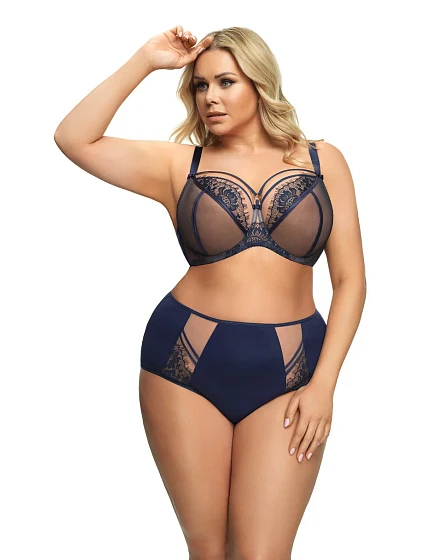 Dámské kalhotky model 17064864 tmavě modré - Gorsenia Dámské kalhotky model 17064864 tmavě modré - Gorsenia
