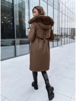 Dámská zimní bunda parka hnědá Dstreet model 21971495 - FashionStreet