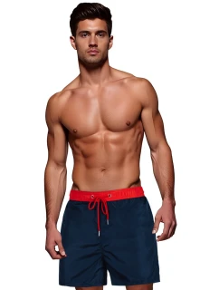 Pánské tmavě modré a červené plavecké šortky Dstreet model 21989717 - FashionStreet