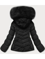 KRÓTKA KURTKA DAMSKA ZIMOWA CZARNA model 21244657 - YES!PINK