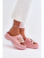 Dámské Pěnové Žabky S Ozdobami Růžové model 21653110 - Boto Dámské Pěnové Žabky S Ozdobami Růžové model 21653110 - Boto