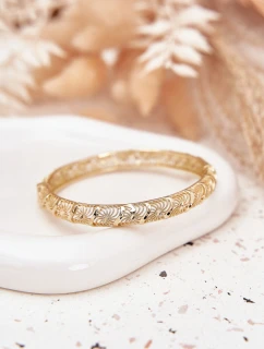 Pevný Dámský Náramek Ze Chirurgické Oceli Zlatý