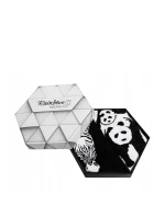 Duhové ponožky se zvířecími motivy Zebra Panda černá a bílá 2 páry Duhové ponožky se zvířecími motivy Zebra Panda černá a bílá 2 páry