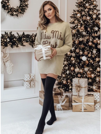 Dámský svetr  v jedné velikosti s béžový Dstreet model 21982121 - FashionStreet