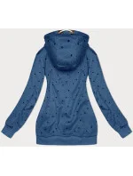 Světle modrá dámská mikina s kapucí a se vzorem model 19686423 - 6&8 Fashion
